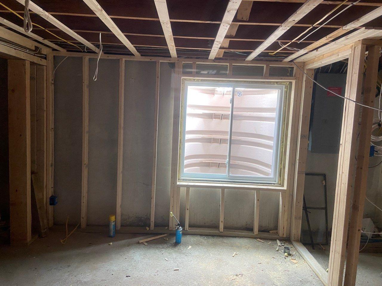 Basement construction progress